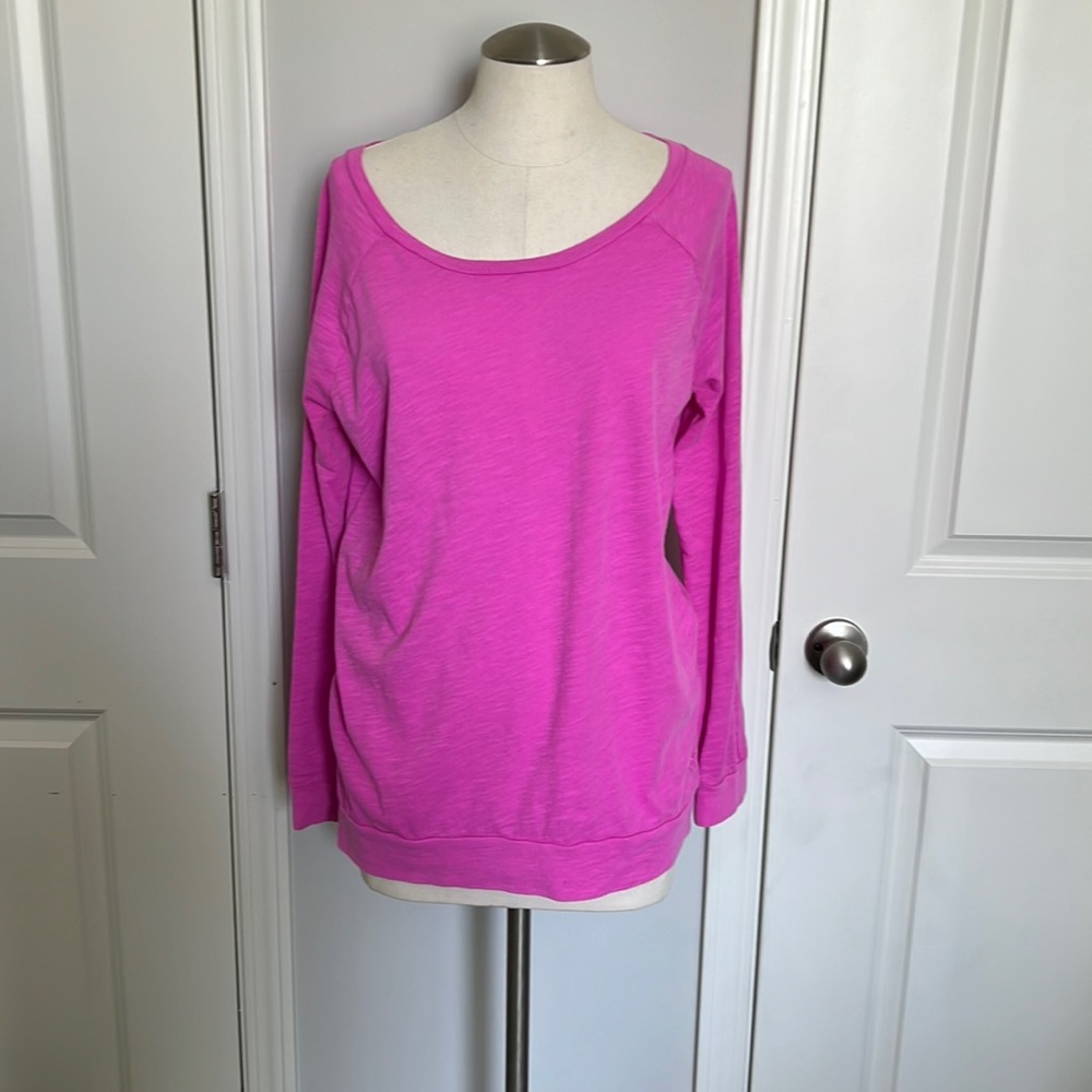 Pink long sleeve light weight top